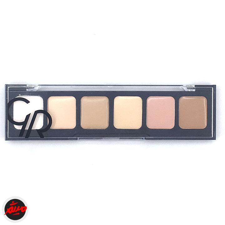 پالت کانتور و کورکتور و کانسیلر گلدن رز 6 رنگ لایت تا مدیوم