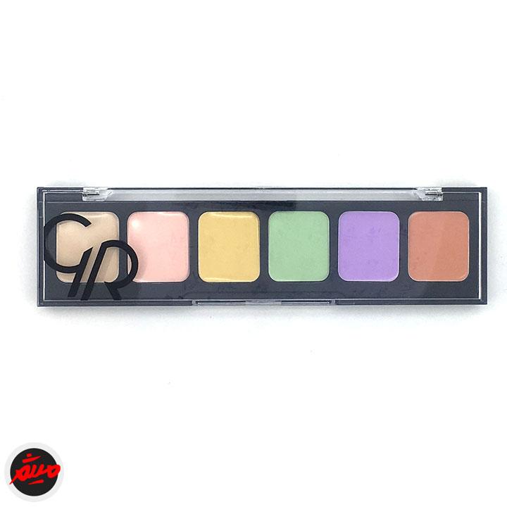 پالت کانتور و کورکتور و کانسیلر گلدن رز 6 رنگ اورنج