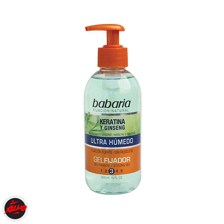 ژل مو خیس کراتین و جینسینگ پمپی باباریا