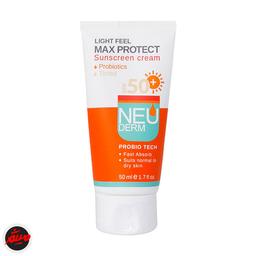 کرم ضد آفتاب spf 50 رنگی نرمال تا خشک مکس پروتکت نئودرم
