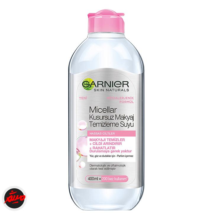 میسلار پاک کننده صورت و چشم و لب گارنیر پوست حساس و مختلط